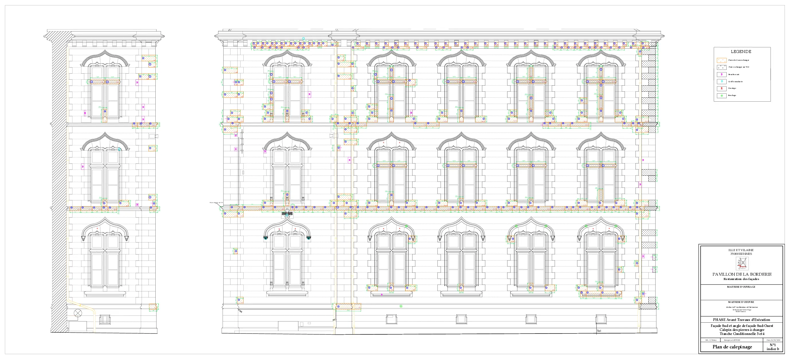 Calepinage de la Villa de la Borderie